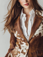 Aura | Blazer Vintage con Estampado Elegante