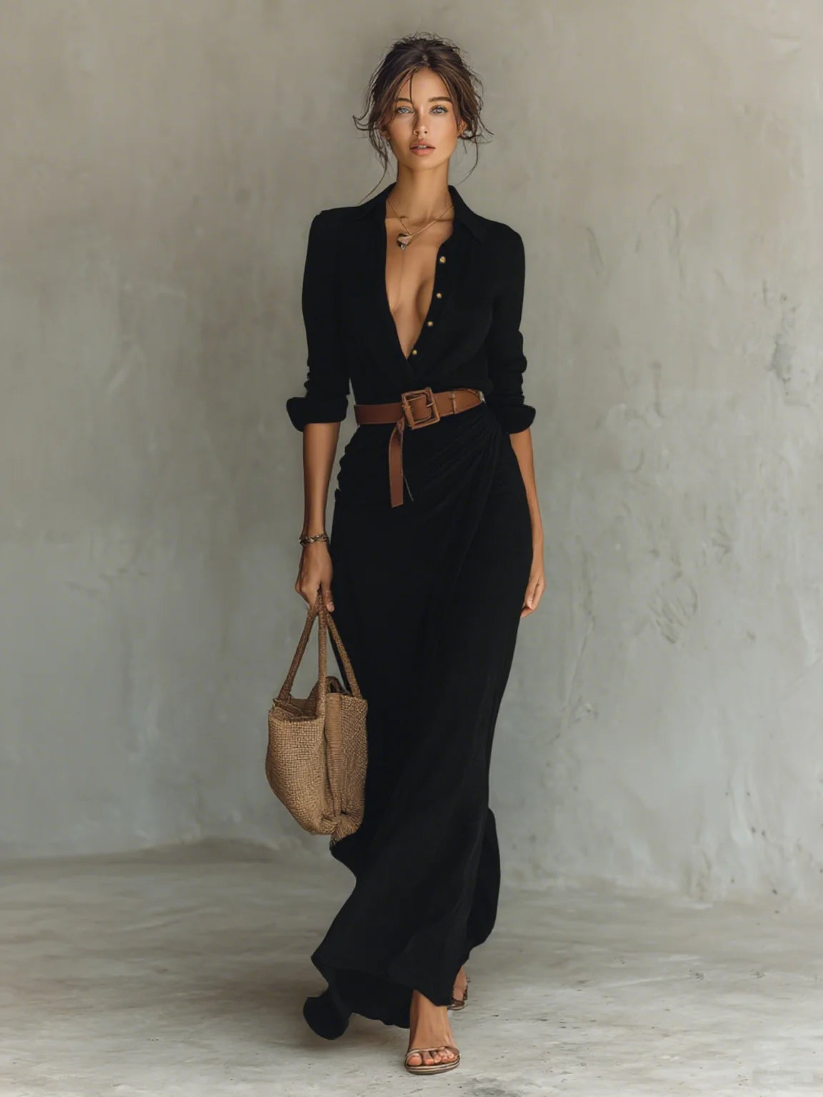 Aura | Vestido Largo de Estilo Casual