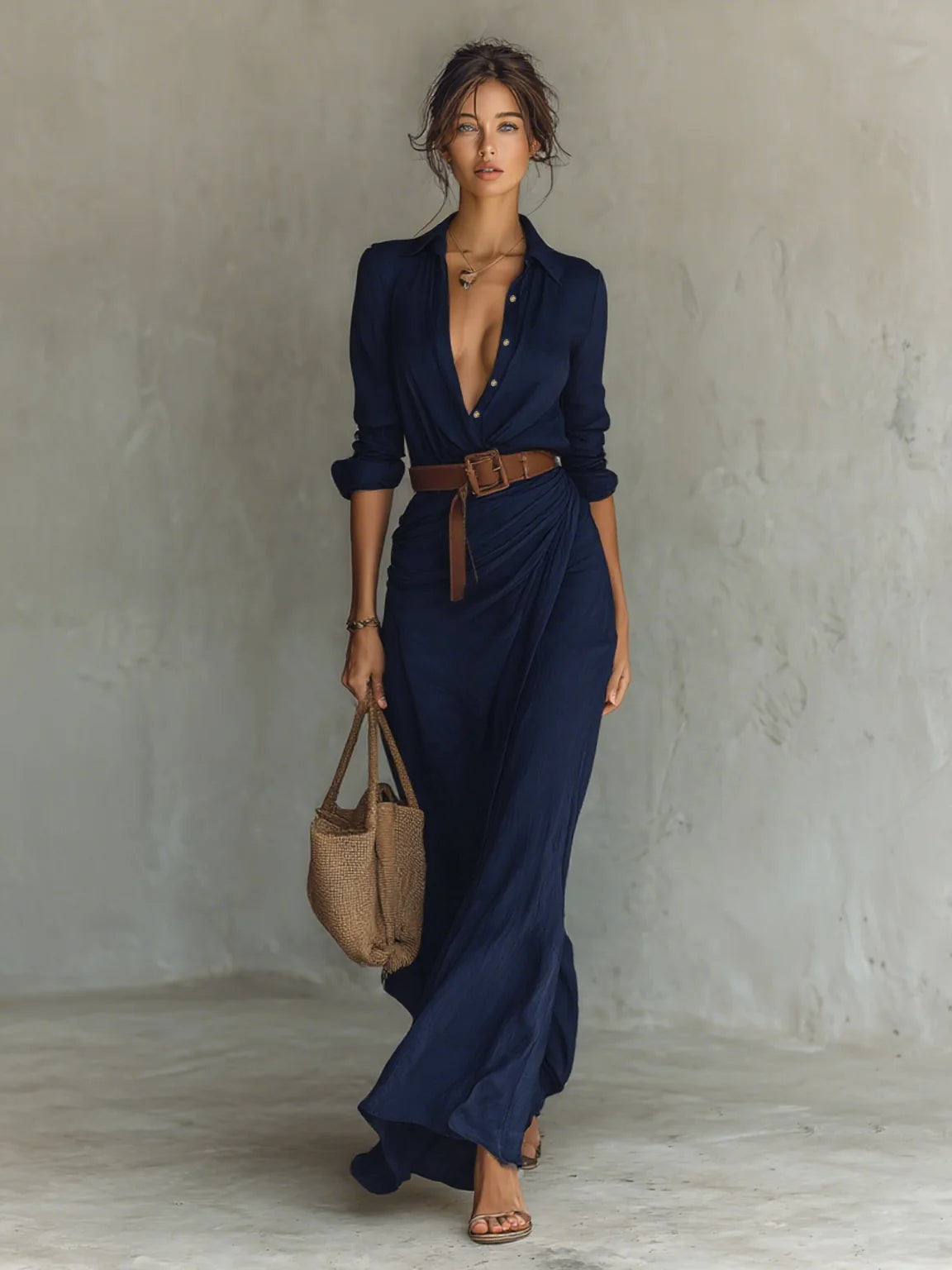 Aura | Vestido Largo de Estilo Casual