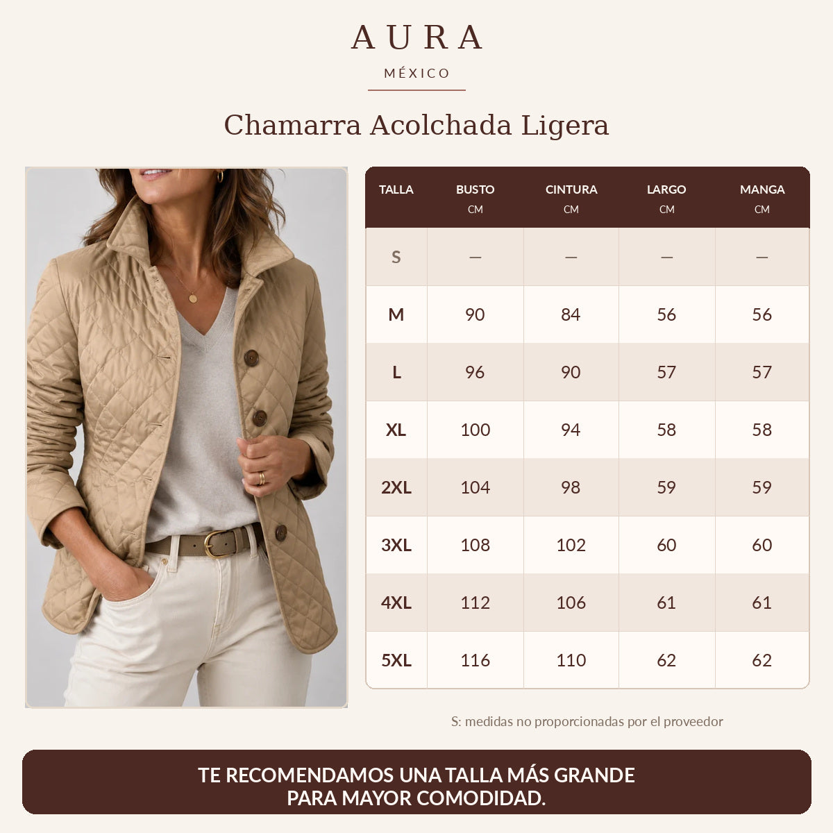 Tabla de tallas