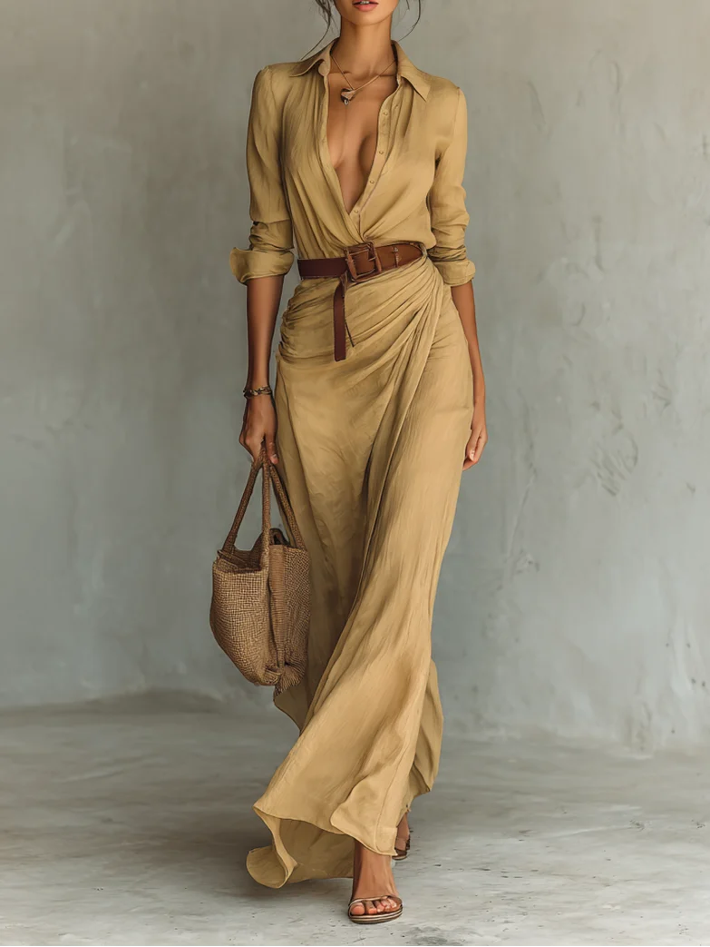 Aura | Vestido Largo de Estilo Casual