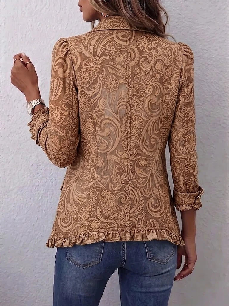 Aura | Chamarra Bohemia Vintage con Estampado Floral